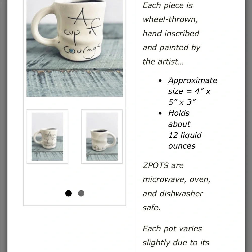 Z Pots - Ceramic Mugs with Inspirational Text - Picture 16 of 16
